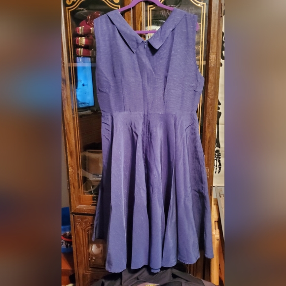 Trashy Diva HONEY DRESS - DARK BLUE RIBBED RAYON size 20 - Picture 3 of 9